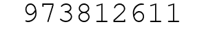 Number 973812611.