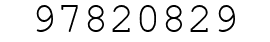 Number 97820829.