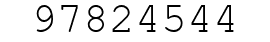 Number 97824544.