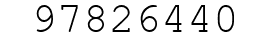 Number 97826440.