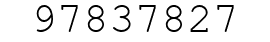 Number 97837827.