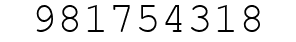 Number 981754318.