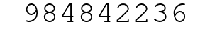 Number 984842236.