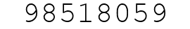 Number 98518059.