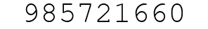 Number 985721660.