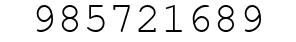 Number 985721689.