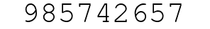 Number 985742657.