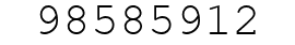 Number 98585912.