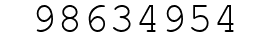 Number 98634954.