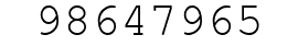 Number 98647965.
