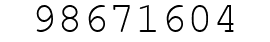 Number 98671604.