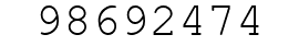Number 98692474.