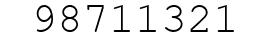 Number 98711321.