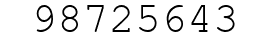 Number 98725643.