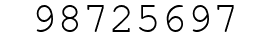 Number 98725697.