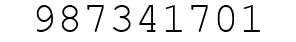 Number 987341701.