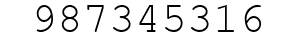 Number 987345316.