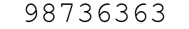 Number 98736363.