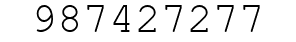Number 987427277.