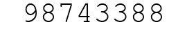 Number 98743388.