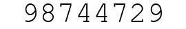 Number 98744729.