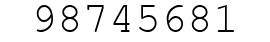 Number 98745681.
