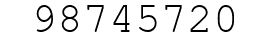 Number 98745720.