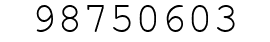 Number 98750603.