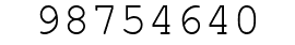 Number 98754640.