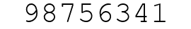 Number 98756341.