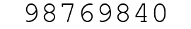 Number 98769840.