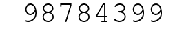 Number 98784399.