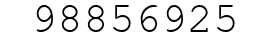 Number 98856925.