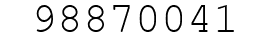 Number 98870041.