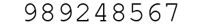 Number 989248567.