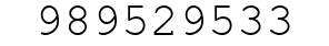 Number 989529533.