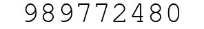 Number 989772480.