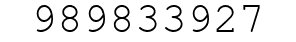 Number 989833927.