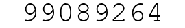 Number 99089264.