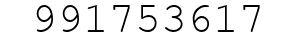 Number 991753617.