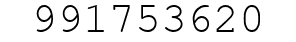 Number 991753620.