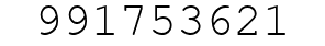 Number 991753621.