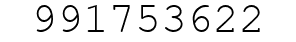 Number 991753622.