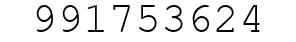 Number 991753624.