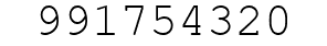 Number 991754320.