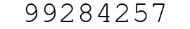 Number 99284257.