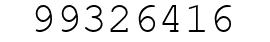 Number 99326416.