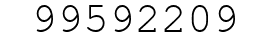Number 99592209.