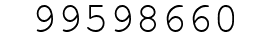 Number 99598660.