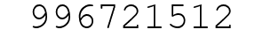 Number 996721512.